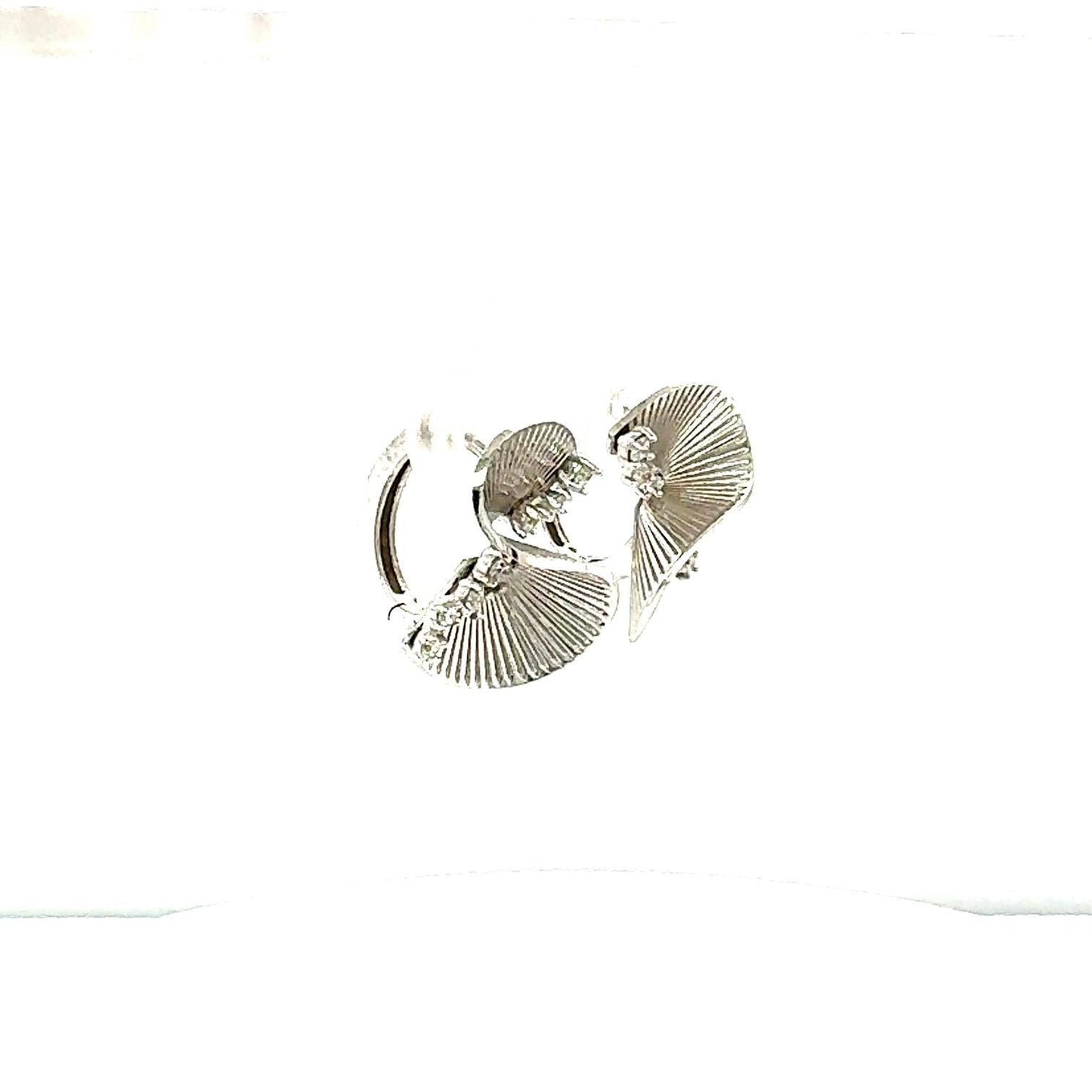 0.28 Carat Diamond White Gold Art Deco Inspired Earrings