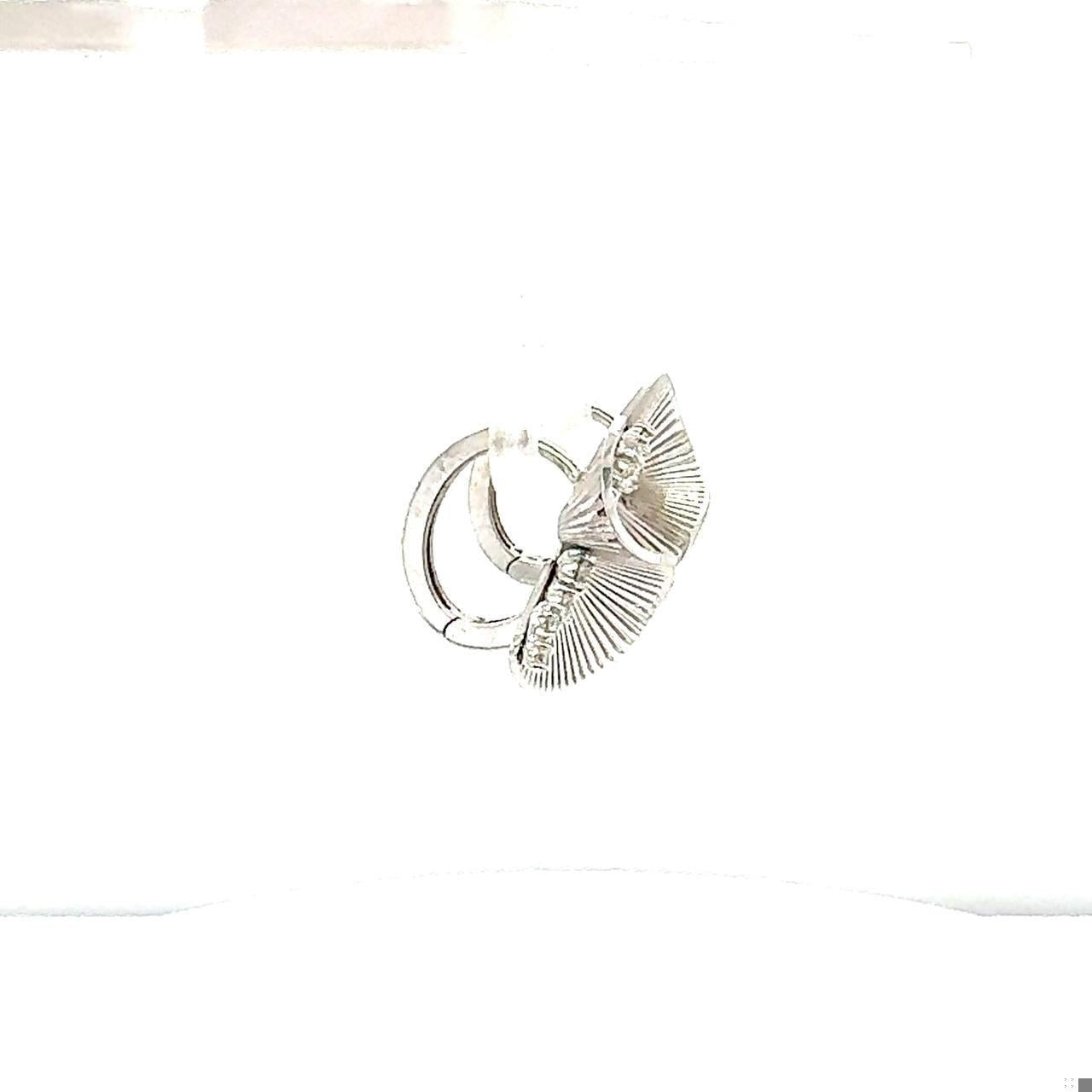 0.28 Carat Diamond White Gold Art Deco Inspired Earrings