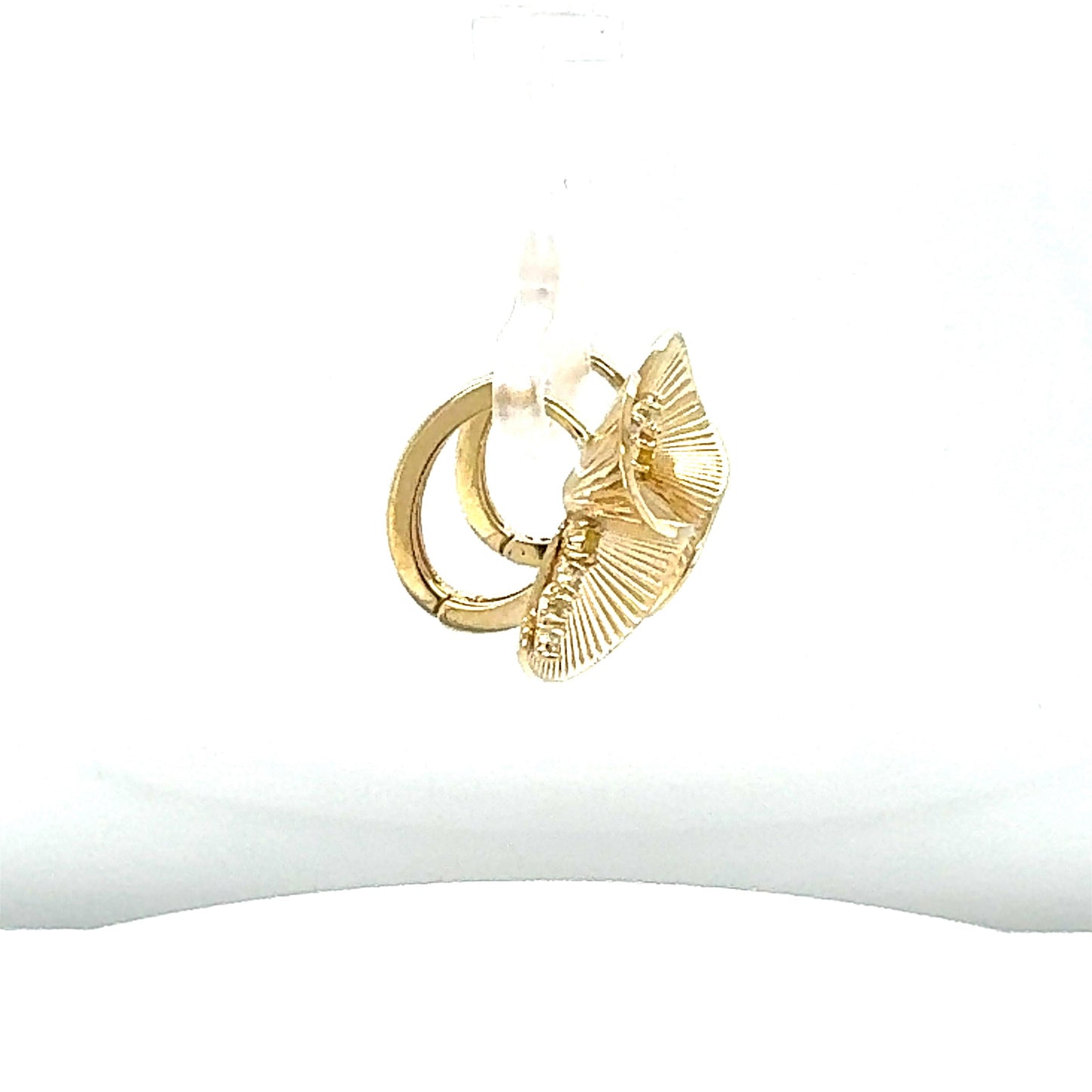 0.34 Carat Diamond Yellow Gold Art Deco Inspired Earrings