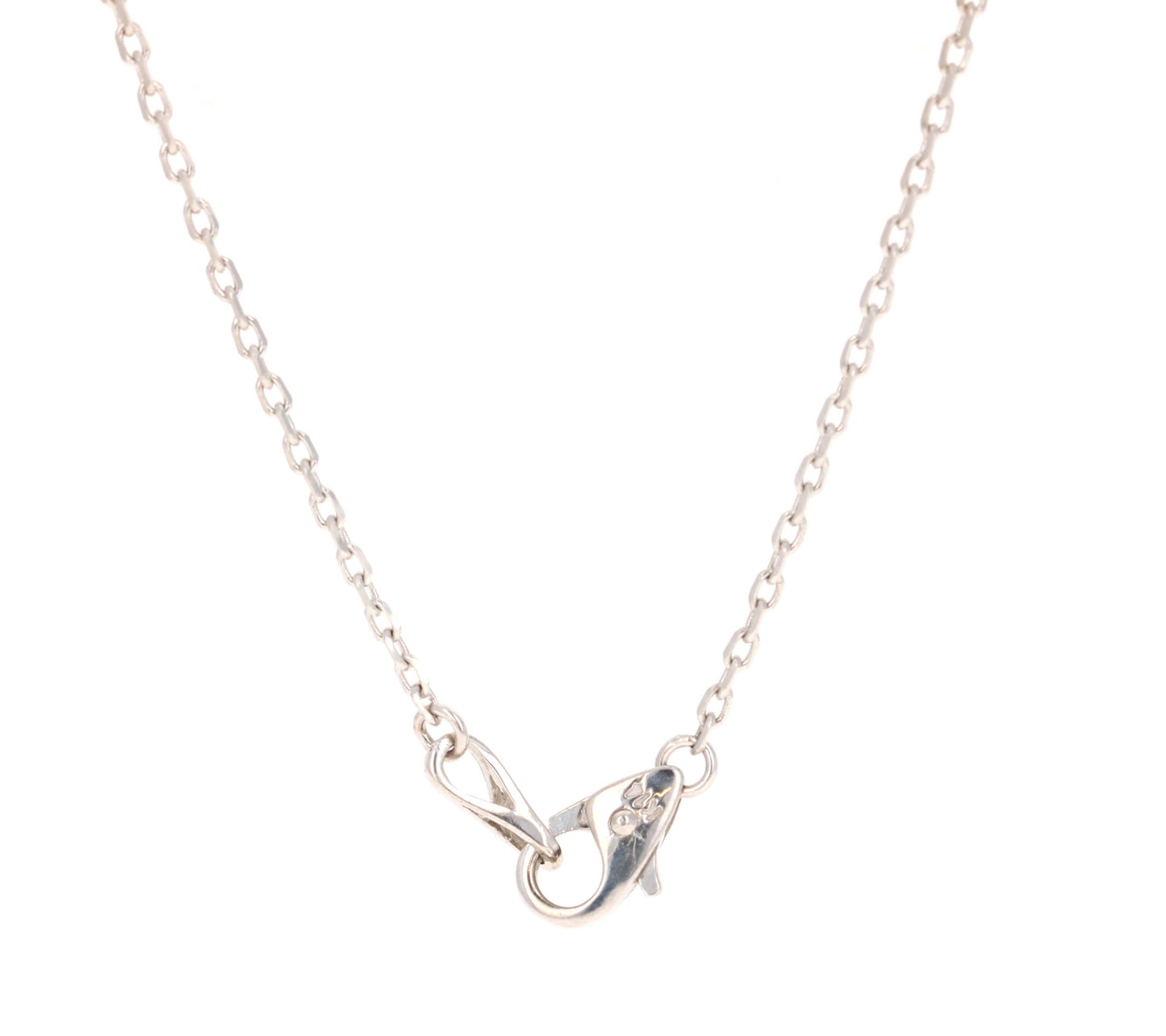1.29 Carat Rainbow Sapphire White Gold Bar Chain Necklace