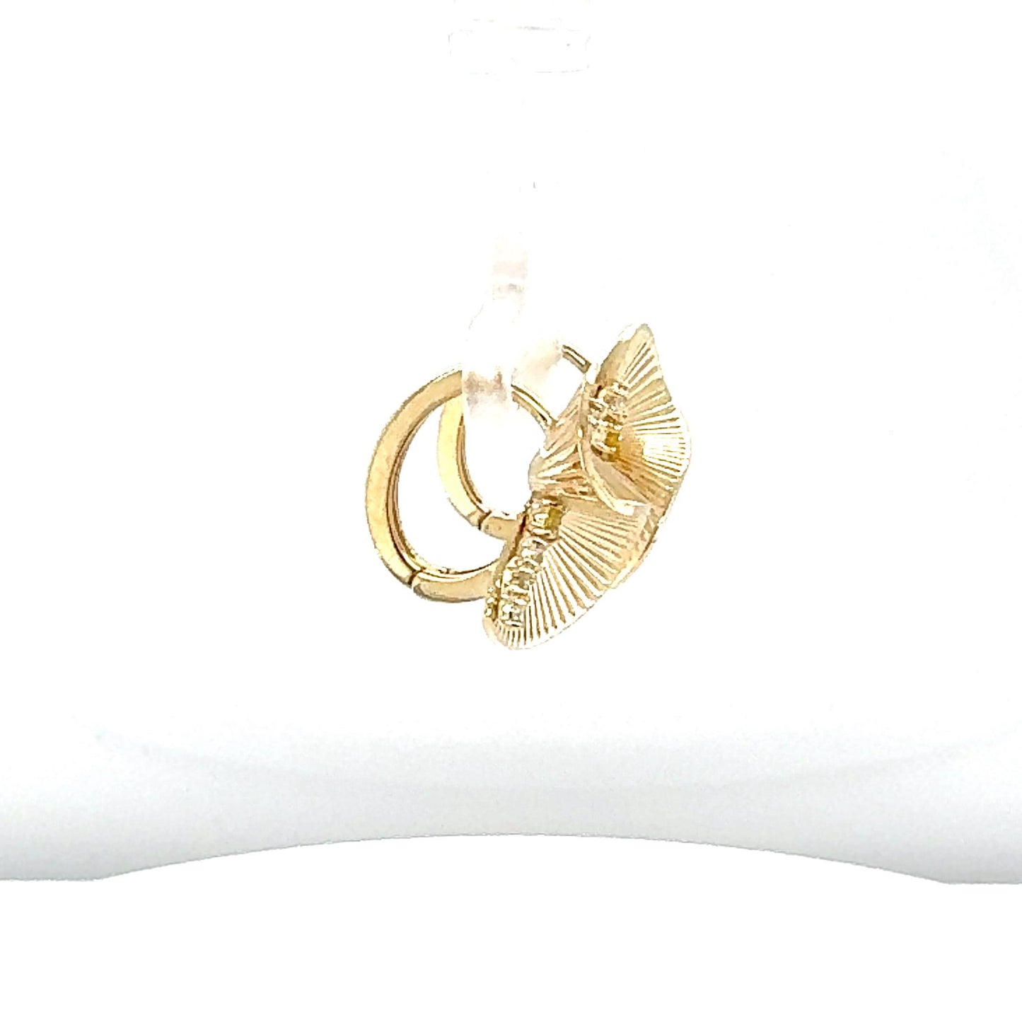 0.34 Carat Diamond Yellow Gold Art Deco Inspired Earrings