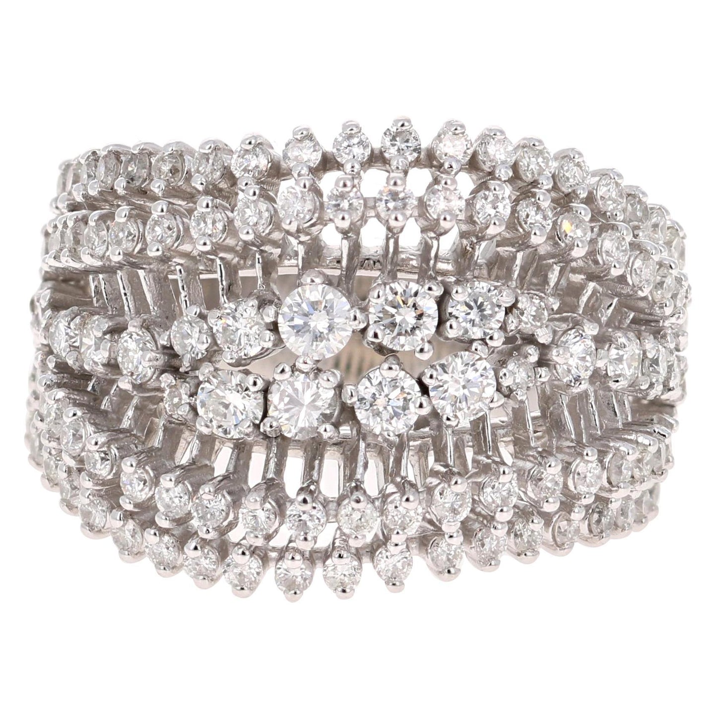 Roshe Jewels Diamond Ring 1.49 Carat Natural Diamonds 14KW Gold