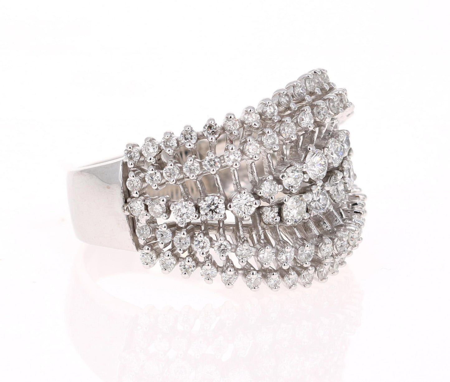 Roshe Jewels Diamond Ring 1.49 Carat Natural Diamonds 14KW Gold