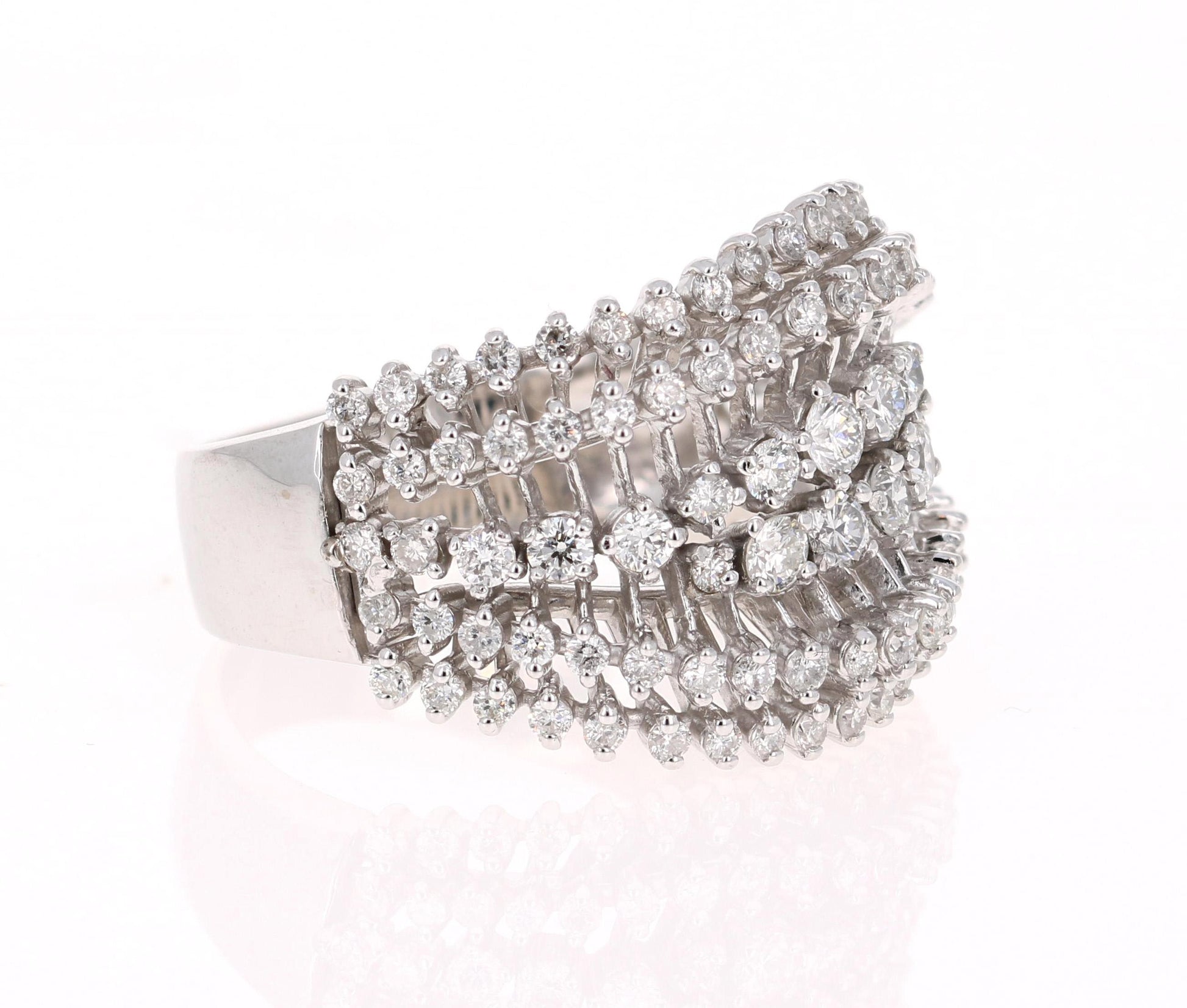 Roshe Jewels Diamond Ring 1.49 Carat Natural Diamonds 14KW Gold