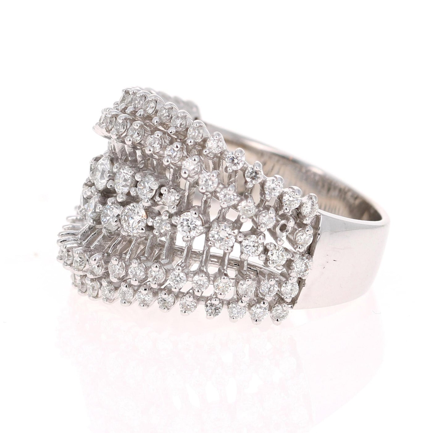 Roshe Jewels Diamond Ring 1.49 Carat Natural Diamonds 14KW Gold