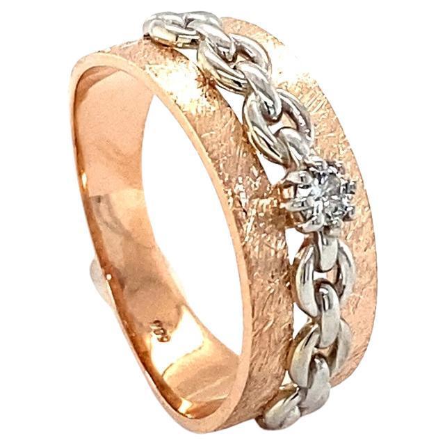 Diamond Round Cut Rose Gold Band