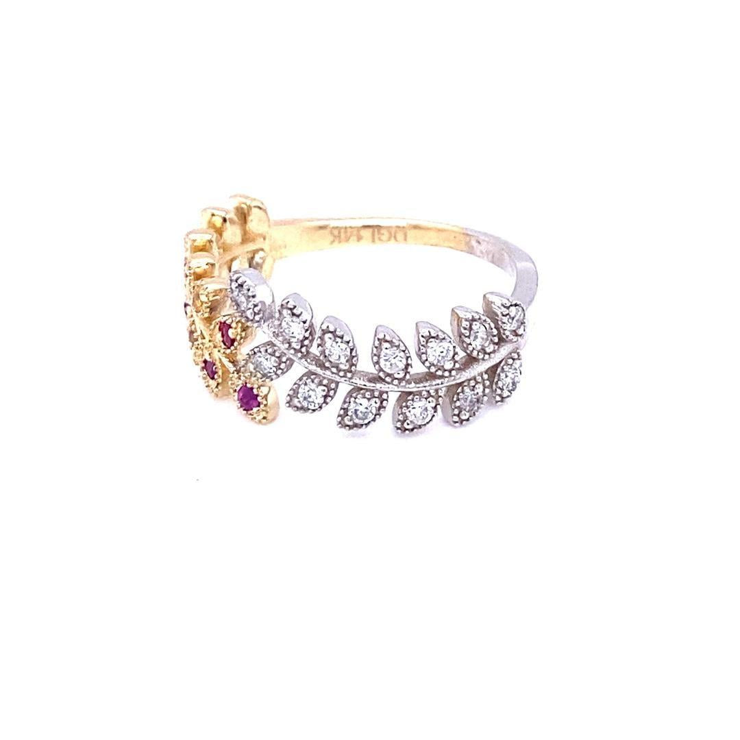 Multi Color Sapphire and Diamond Gold Band