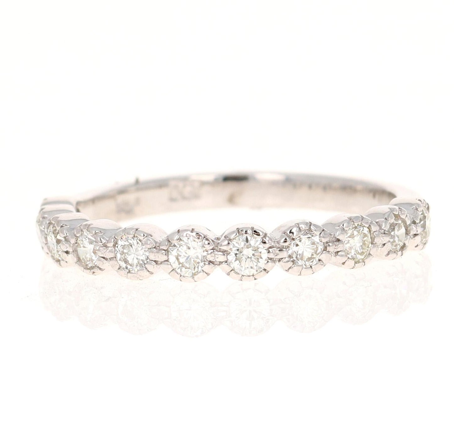 0.44 Carat Diamond 14 Karat White Gold Band