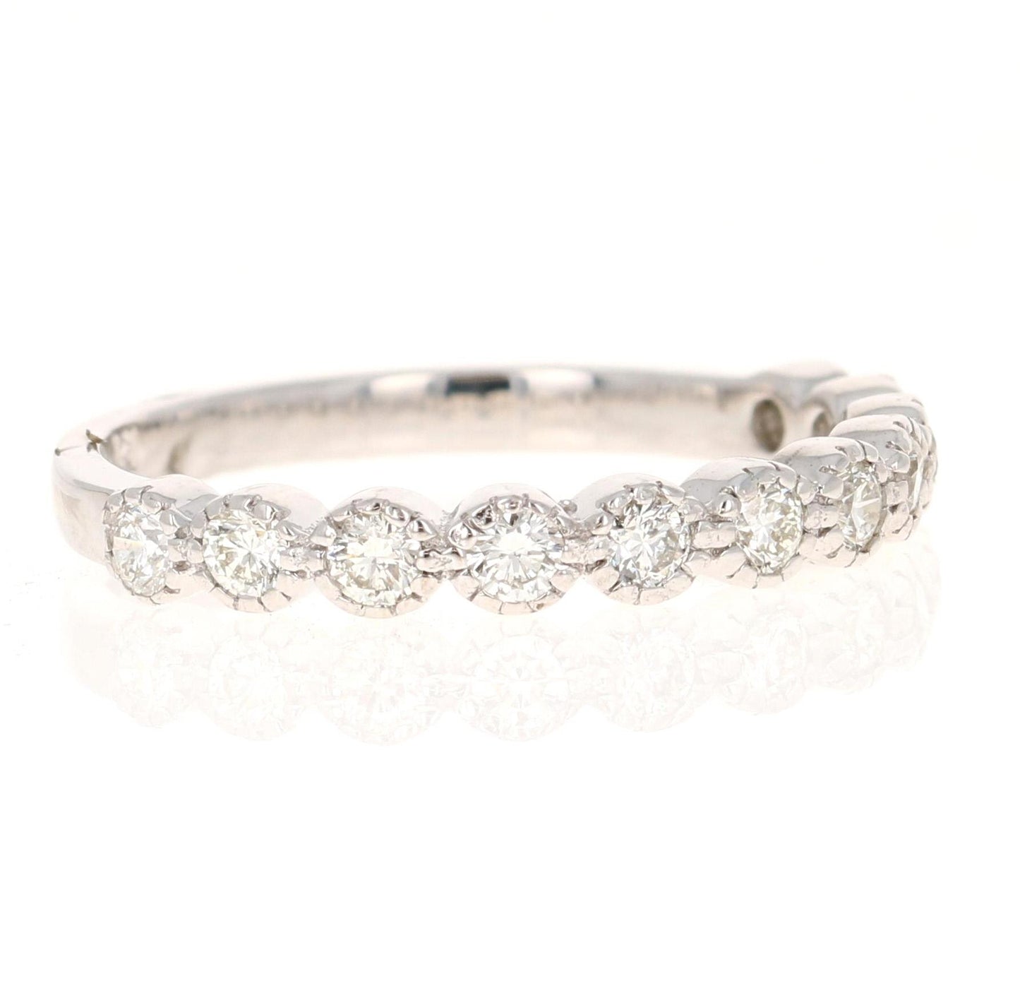 0.44 Carat Diamond 14 Karat White Gold Band