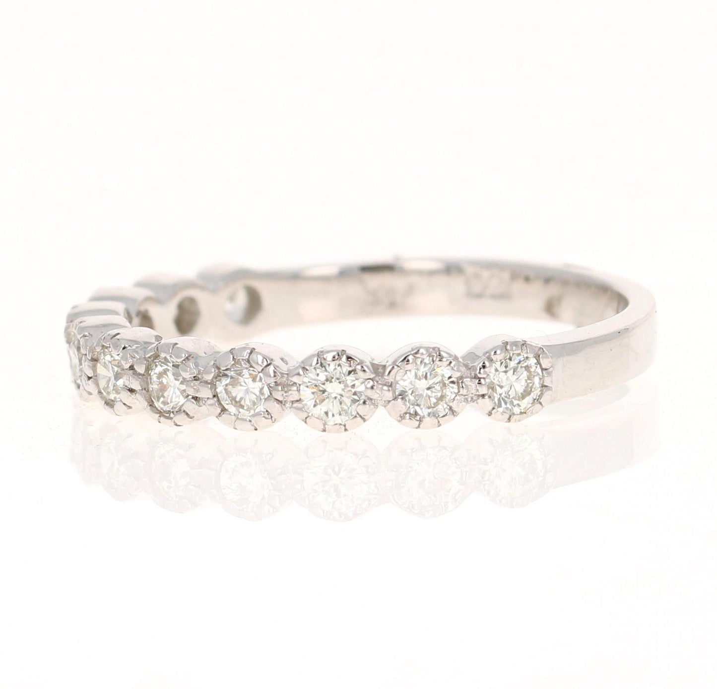 0.44 Carat Diamond 14 Karat White Gold Band