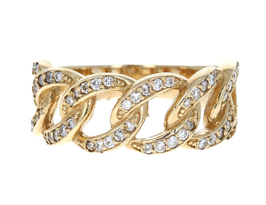 0.40 Carat Diamond 14 Karat Yellow Gold Band