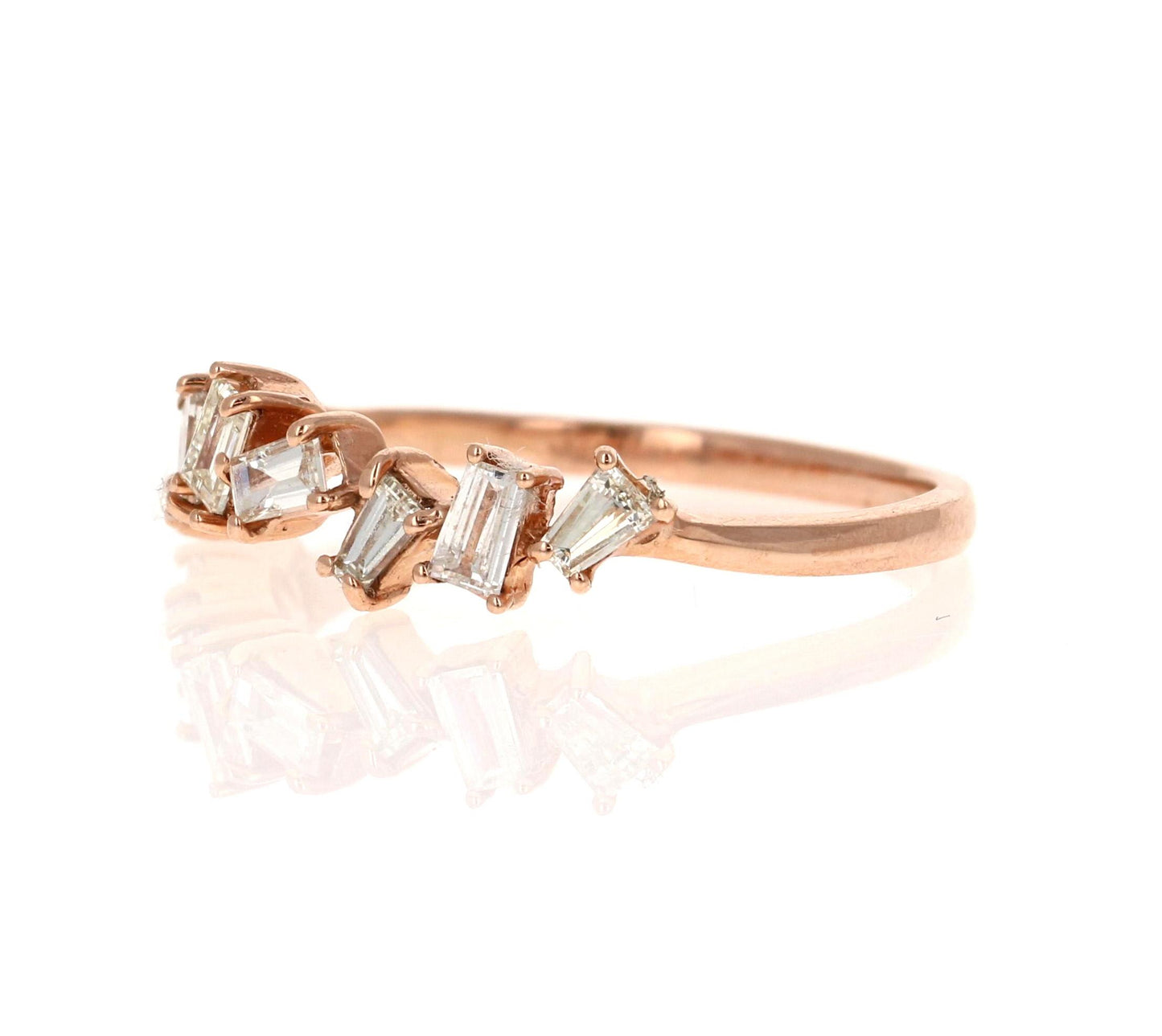 0.52 Carat Diamond 14 Karat Rose Gold Band