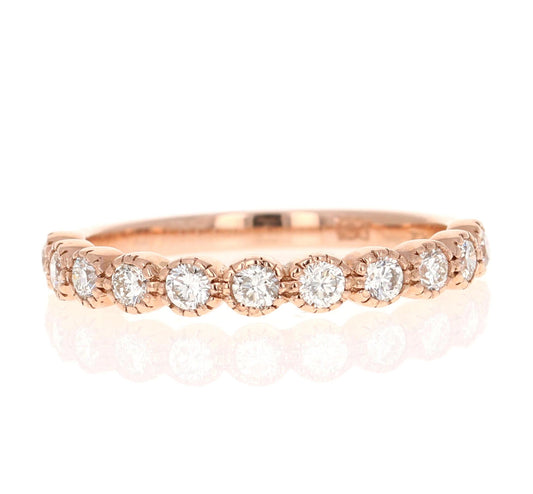 0.44 Carat Diamond Rose Gold Band