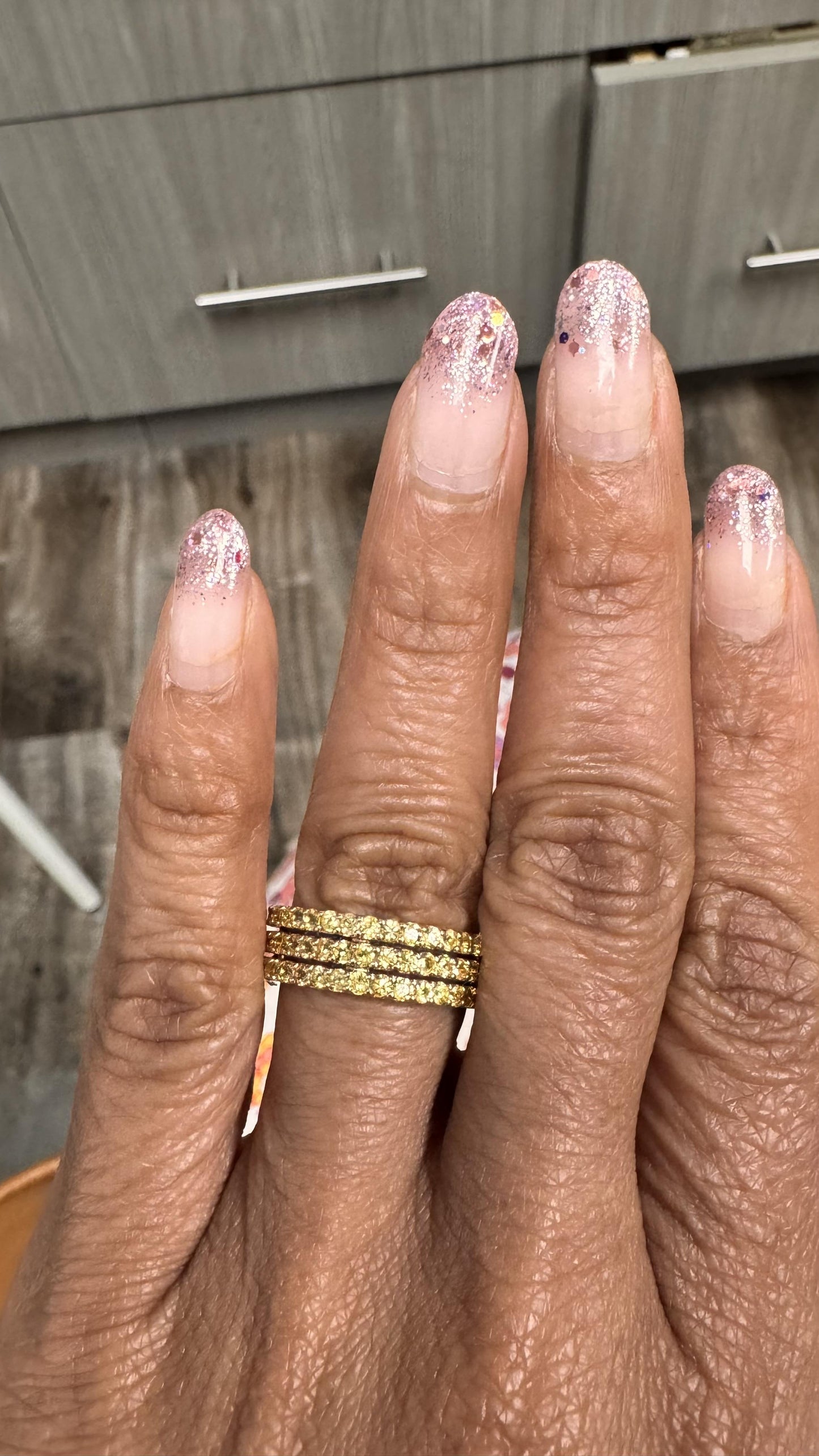 Yellow Sapphire Band 14 Karat Rose Gold by Roshe Jewels, 2.46 Carats