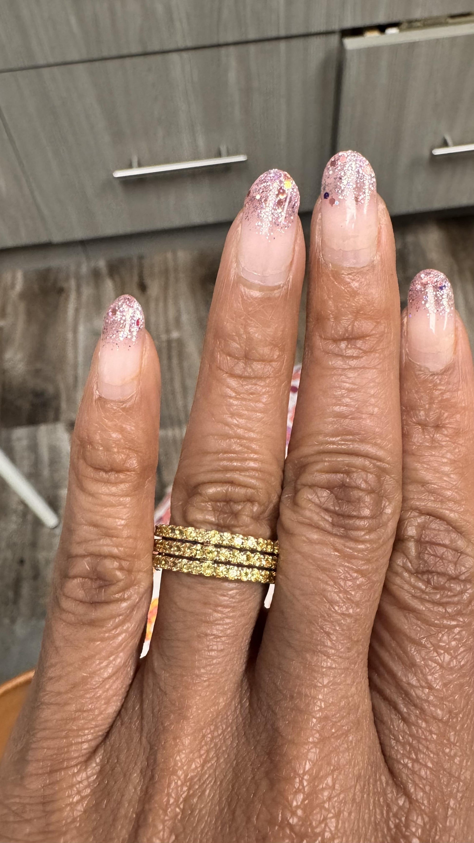 Yellow Sapphire Band 14 Karat Rose Gold by Roshe Jewels, 2.46 Carats