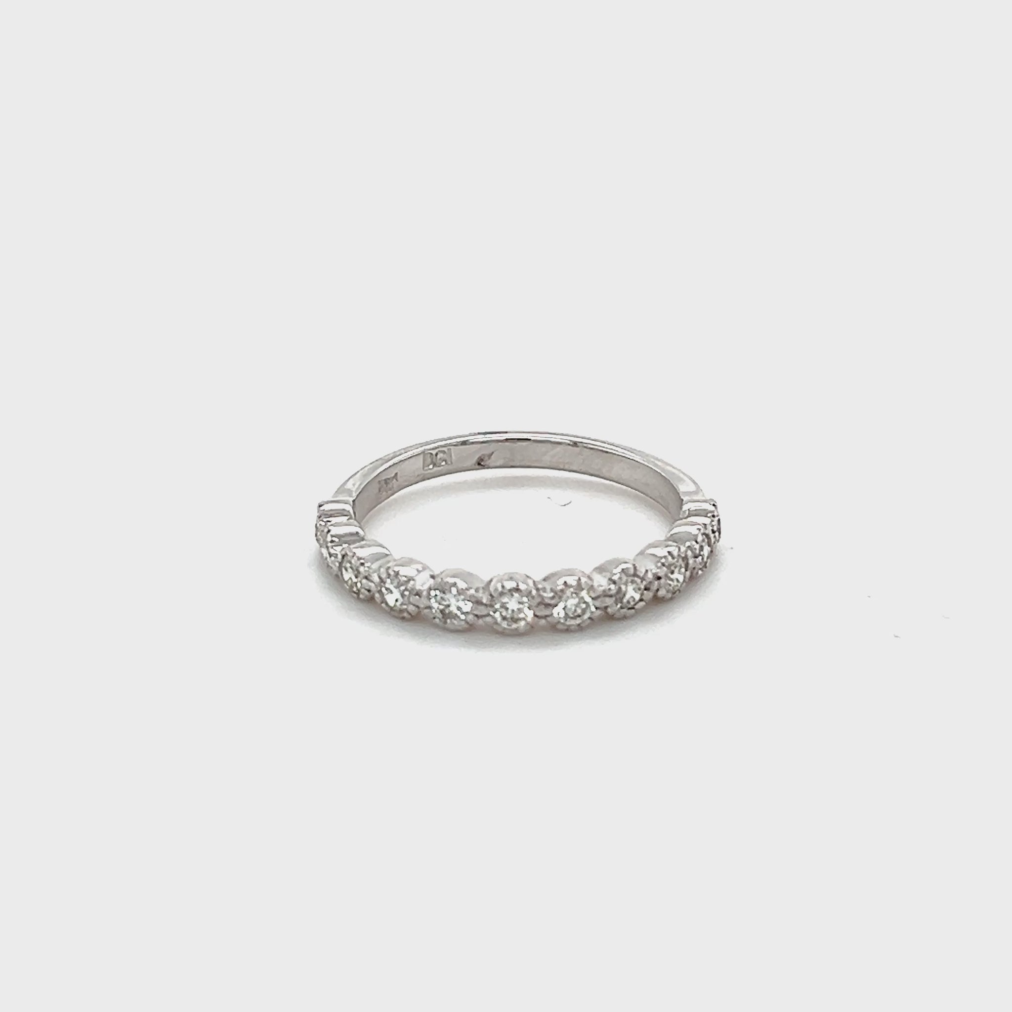 0.44 Carat Diamond 14 Karat White Gold Band