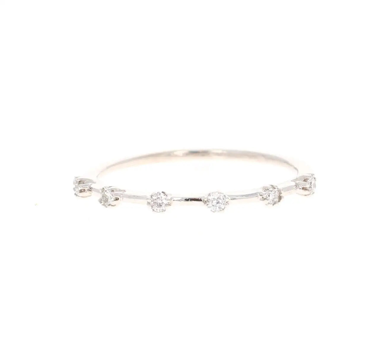 Diamond White, Rose, Yellow Gold Stackable Bands